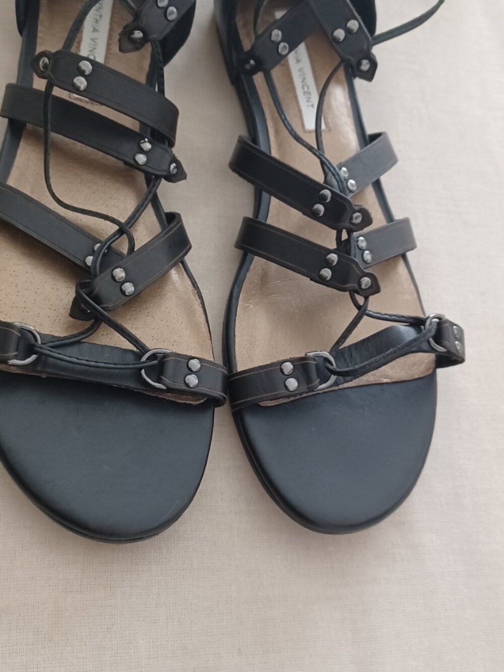 Cynthia Vincent Leather Tall Gladiator Sandal - Picture 6 of 9